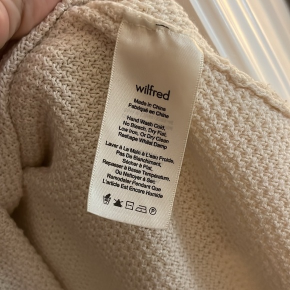 Aritzia Wilfred Silk & Cashmere Waffle Knit Sweater - Picture 6 of 7